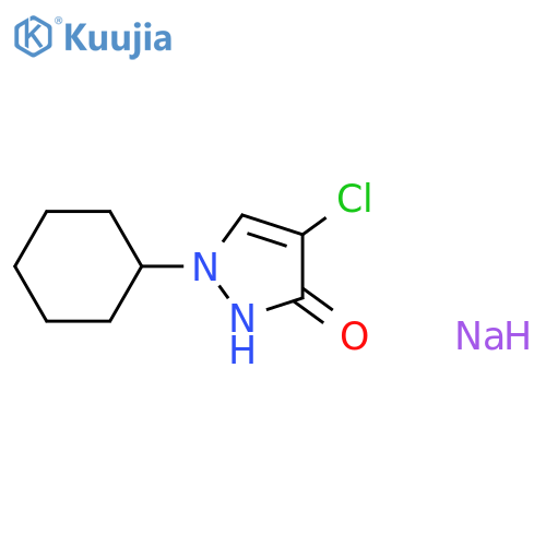 3H-Pyrazol-3-one, 4-chloro-1-cyclohexyl-1,2-dihydro-, sodium salt (1:1) structure
