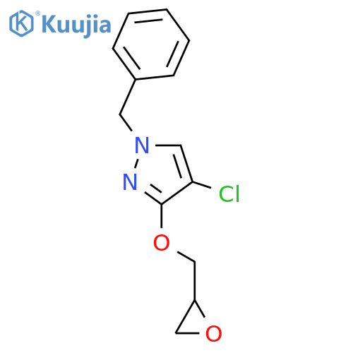 1H-Pyrazole, 4-chloro-3-(oxiranylmethoxy)-1-(phenylmethyl)- structure