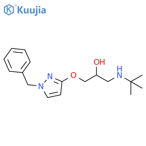 2-Propanol,1-[(1,1-dimethylethyl)amino]-3-[[1-(phenylmethyl)-1H-pyrazol-3-yl]oxy]- structure