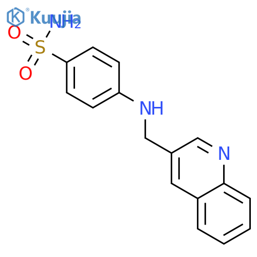 4-(3-Quinolinylmethyl)aminobenzenesulfonamide structure