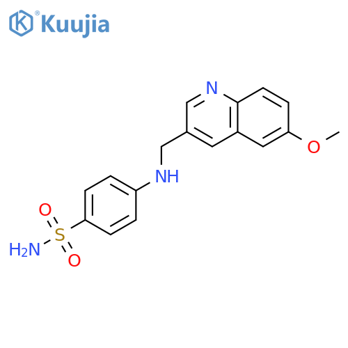 Benzenesulfonamide, 4-[[(6-methoxy-3-quinolinyl)methyl]amino]- structure