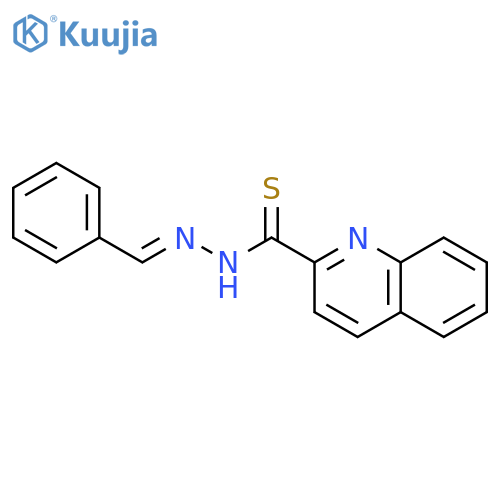 2-QUINOLINECARBOTHIOIC ACID, (PHENYLMETHYLENE)HYDRAZIDE structure