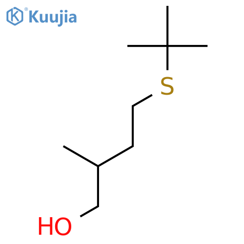 1-Butanol, 4-[(1,1-dimethylethyl)thio]-2-methyl- structure