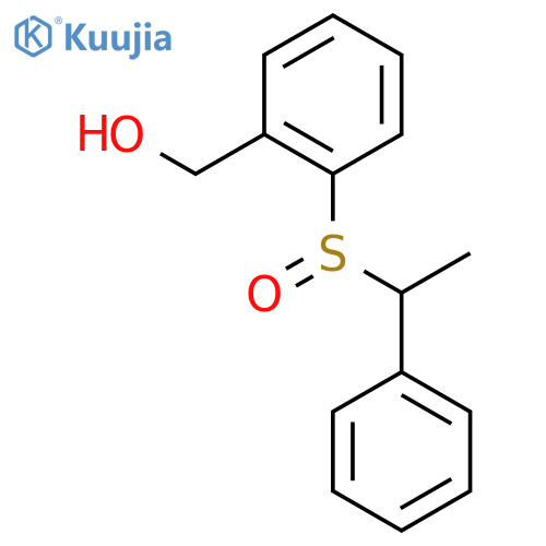 Benzenemethanol, 2-[(1-phenylethyl)sulfinyl]- structure