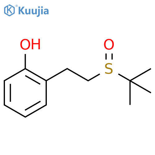 Phenol, 2-[2-[(1,1-dimethylethyl)sulfinyl]ethyl]- structure