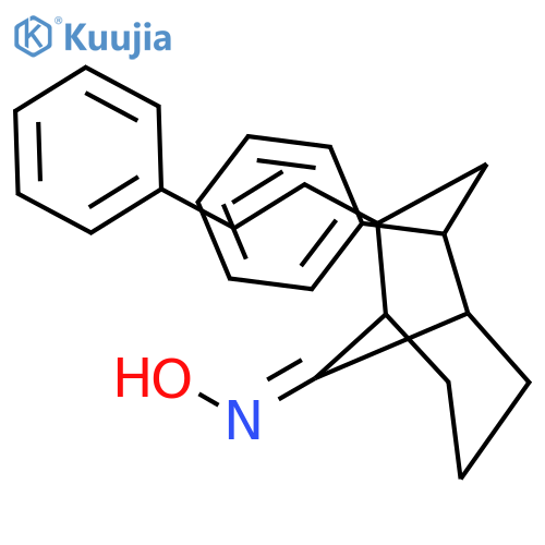 Bicyclo[3.3.1]nonan-9-one, 2-phenyl-4-(2-phenylethenyl)-, oxime structure