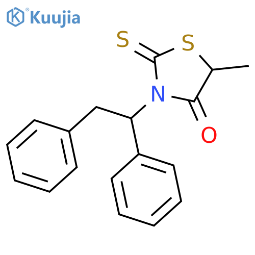 4-Thiazolidinone, 3-(1,2-diphenylethyl)-5-methyl-2-thioxo- structure