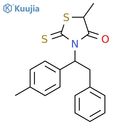 4-Thiazolidinone,5-methyl-3-[1-(4-methylphenyl)-2-phenylethyl]-2-thioxo- structure