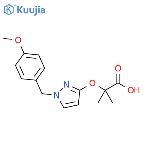 Propanoic acid,2-[[1-[(4-methoxyphenyl)methyl]-1H-pyrazol-3-yl]oxy]-2-methyl- structure