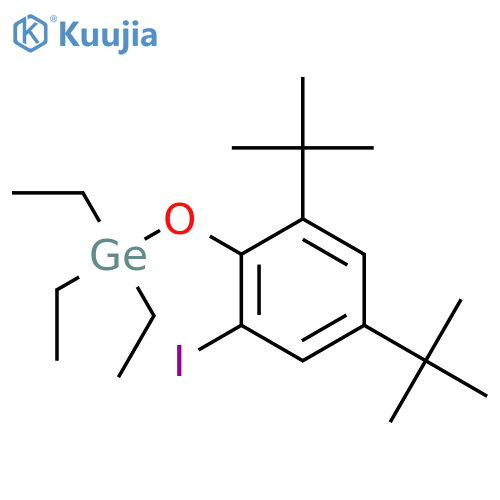 Germane, [2,4-bis(1,1-dimethylethyl)-6-iodophenoxy]triethyl- structure