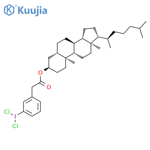 Iodine, dichloro[3-[2-[[(3a,5a)-cholestan-3-yl]oxy]-2-oxoethyl]phenyl]- structure