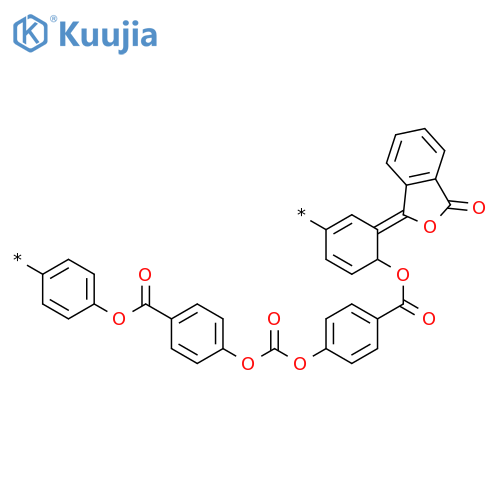 Poly[(3-oxo-1(3H)-isobenzofuranylidene)-1,4-phenyleneoxycarbonyl-1,4-phenyleneoxycarbonyloxy-1,4-phenylenecarbonyloxy-1,4-phenylene] structure