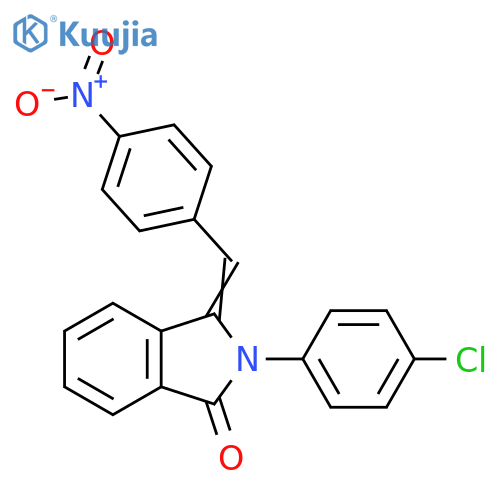 1H-Isoindol-1-one,2-(4-chlorophenyl)-2,3-dihydro-3-[(4-nitrophenyl)methylene]- structure