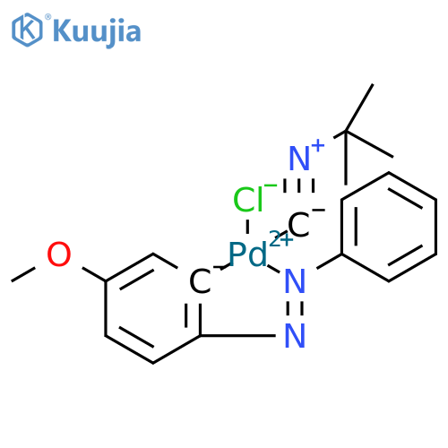 Palladium, chloro(2-isocyano-2-methylpropane)[5-methoxy-2-(phenylazo)phenyl]- (9CI) structure