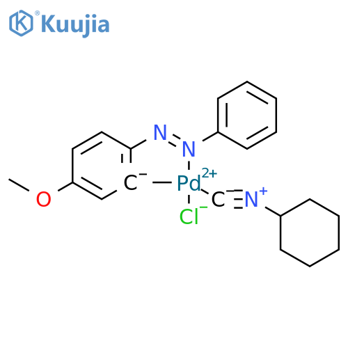 Palladium, chloro(isocyanocyclohexane)[5-methoxy-2-(phenylazo)phenyl]- (9CI) structure