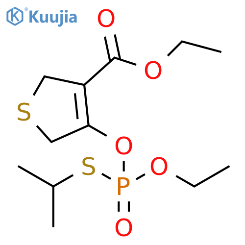 3-Thiophenecarboxylic acid, 4-[[ethoxy[(1-methylethyl)thio]phosphinyl]oxy]-2,5-dihydro-, ethyl ester structure