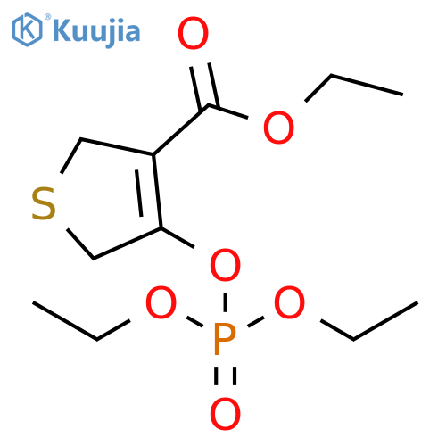 3-Thiophenecarboxylic acid, 4-[(diethoxyphosphinyl)oxy]-2,5-dihydro-,ethyl ester structure