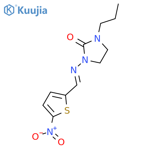 2-IMIDAZOLIDINONE, 1-[[(5-NITRO-2-THIENYL)METHYLENE]AMINO]-3-PROPYL- structure