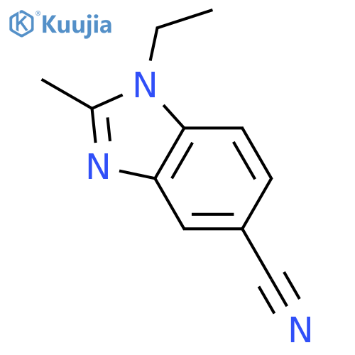 1-Ethyl-2-methyl-1,3-benzodiazole-5-carbonitrile structure