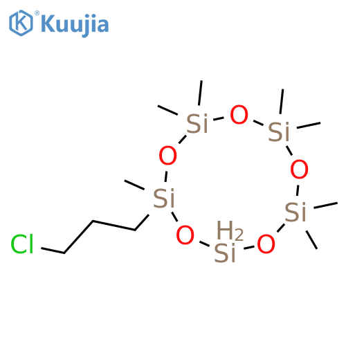 Cyclopentasiloxane, (3-chloropropyl)heptamethyl- structure