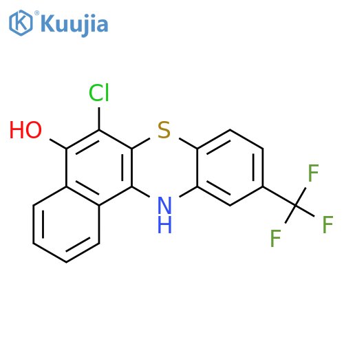 12H-Benzo[a]phenothiazin-5-ol, 6-chloro-10-(trifluoromethyl)- structure