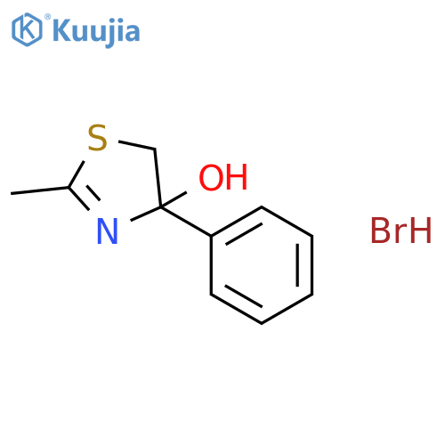 4-Thiazolol, 4,5-dihydro-2-methyl-4-phenyl-, hydrobromide structure