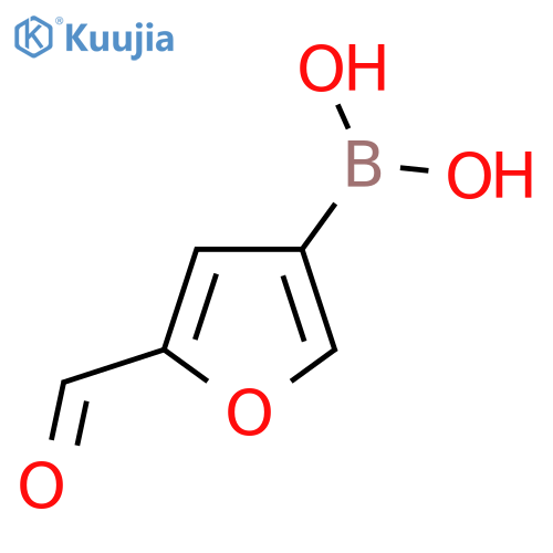 (5-formyl-3-furyl)boronic acid structure