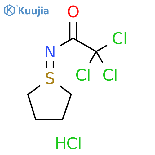 Acetamide, 2,2,2-trichloro-N-(tetrahydro-1H-1λ4-1-thienylidene)-, hydrochloride (1:1) structure