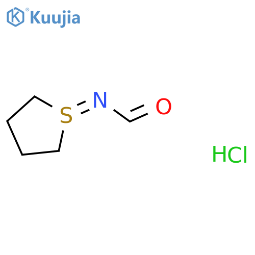 Formamide, N-(tetrahydro-1H-1λ4-1-thienylidene)-, hydrochloride (1:1) structure