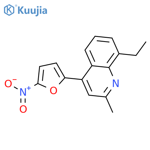 Quinoline, 8-ethyl-2-methyl-4-(5-nitro-2-furanyl)- structure