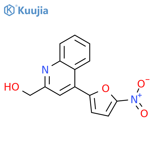 2-Quinolinemethanol, 4-(5-nitro-2-furanyl)- structure