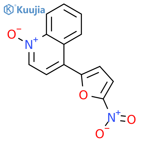 Quinoline, 4-(5-nitro-2-furanyl)-, 1-oxide structure