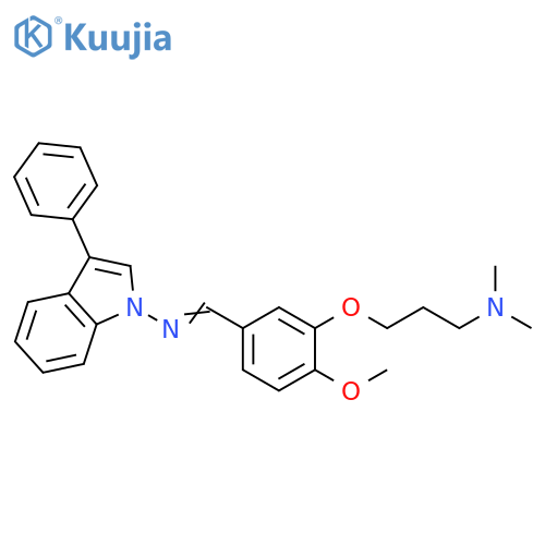 1H-Indol-1-amine,N-[[3-[3-(dimethylamino)propoxy]-4-methoxyphenyl]methylene]-3-phenyl- structure