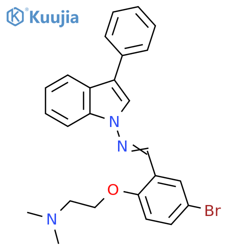 1H-Indol-1-amine,N-[[5-bromo-2-[2-(dimethylamino)ethoxy]phenyl]methylene]-3-phenyl- structure