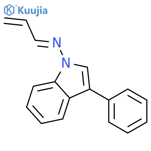 1H-Indol-1-amine, 3-phenyl-N-2-propenylidene- structure