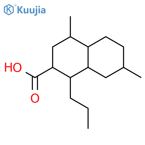 2-Naphthalenecarboxylic acid, decahydro-4,7-dimethyl-1-propyl- structure