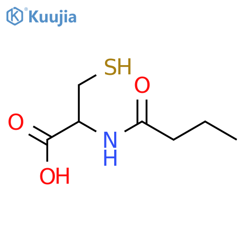 L-Cysteine, N-(1-oxobutyl)- structure