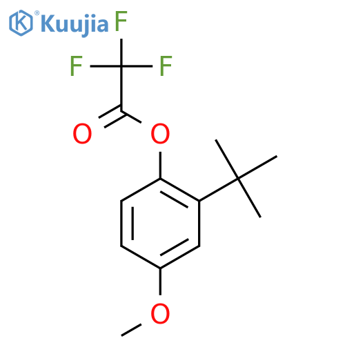 Acetic acid, trifluoro-, 2-(1,1-dimethylethyl)-4-methoxyphenyl ester structure