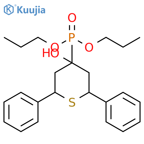 Phosphonic acid, (tetrahydro-4-hydroxy-2,6-diphenyl-2H-thiopyran-4-yl)-, dipropyl ester (9CI) structure