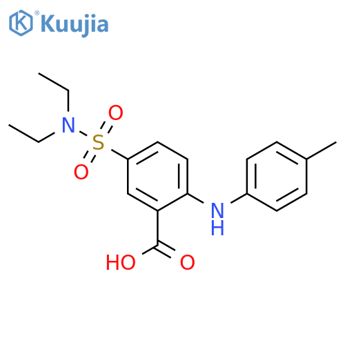 Benzoic acid, 5-[(diethylamino)sulfonyl]-2-[(4-methylphenyl)amino]- structure