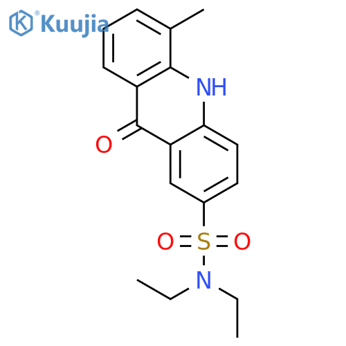 2-Acridinesulfonamide, N,N-diethyl-9,10-dihydro-5-methyl-9-oxo- structure