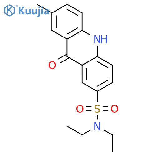 2-ACRIDINESULFONAMIDE, N,N-DIETHYL-9,10-DIHYDRO-7-METHYL-9-OXO- structure