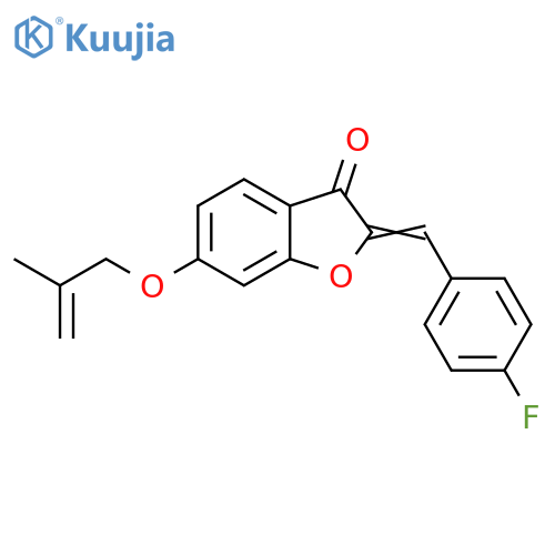 (2Z)-2-(4-fluorophenyl)methylidene-6-(2-methylprop-2-en-1-yl)oxy-2,3-dihydro-1-benzofuran-3-one structure