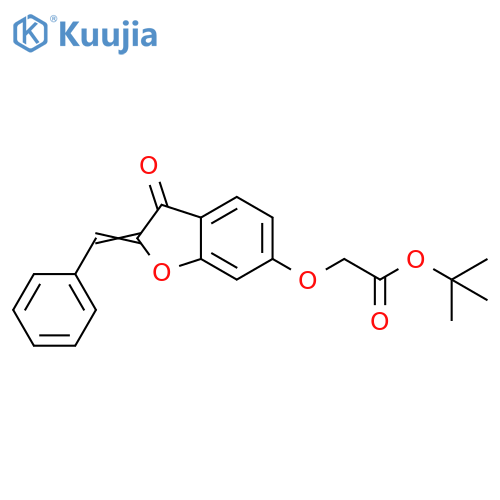 tert-butyl 2-{(2Z)-3-oxo-2-(phenylmethylidene)-2,3-dihydro-1-benzofuran-6-yloxy}acetate structure