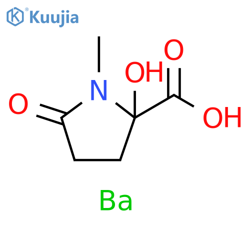 Proline, 2-hydroxy-1-methyl-5-oxo-, barium salt (2:1) structure