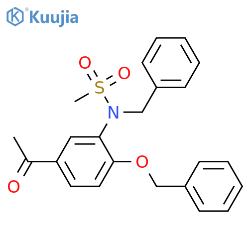 Methanesulfonamide,N-[5-acetyl-2-(phenylmethoxy)phenyl]-N-(phenylmethyl)- structure