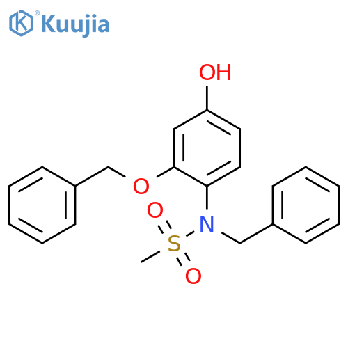 Methanesulfonamide,N-[4-hydroxy-2-(phenylmethoxy)phenyl]-N-(phenylmethyl)- structure
