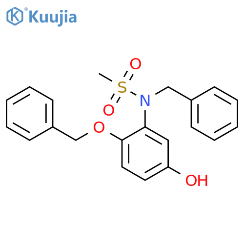 Methanesulfonamide,N-[5-hydroxy-2-(phenylmethoxy)phenyl]-N-(phenylmethyl)- structure
