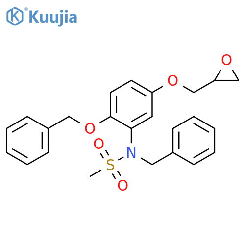 Methanesulfonamide,N-[5-(oxiranylmethoxy)-2-(phenylmethoxy)phenyl]-N-(phenylmethyl)- structure
