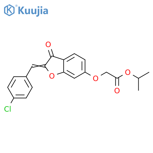 propan-2-yl 2-{(2Z)-2-(4-chlorophenyl)methylidene-3-oxo-2,3-dihydro-1-benzofuran-6-yloxy}acetate structure